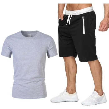 Nove Moške Določa T Srajce+hlače Moške blagovne Znamke Dva kosa trenirka Moški 2019 Moški Priložnostne Tshirts Vaja jogger obleke za moške
