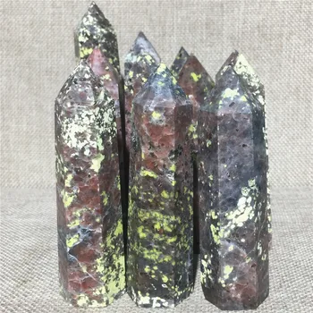 {10-12pcs/1000g}Naravnih GreenTourmaline QuartzCrystal Točke Domov Oprema Okrasni Kamen Darilo Palico Stolpec WandTower(77-118mm)