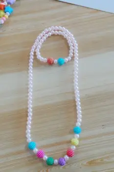 10 Kompletov otroških ogrlica ogrlica princesa dodatki dekle barvo noge ogrlica girl ' s holiday gift