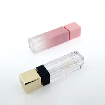 10 ML Gradient Kvadratnih Lip Gloss Cev Glaze Roza Zlata Zajema Piling Prazne Cevi Šminka Mini Vzorec Kozmetični Posodo