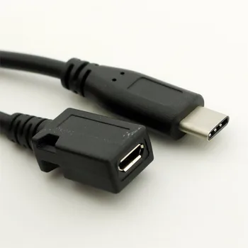 10pcs USB 3.1 Tip C Moški Vtič Micro USB 2.0, B Ženske Jack Podatki Kabel za Macbook Mobilni Telefon
