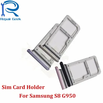 10pcs/Veliko Novih Visoke Kakovosti Za Samsung Galaxy S8 G950 Dvojno Držalo za Kartico SIM kartica z Mikro SD Kartico sim Reža za Podajanje Zamenjati