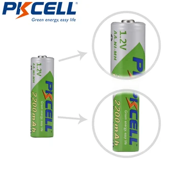 16PCS PKCELL 1,2 V AA Baterija za ponovno Polnjenje NIMH 2200mah Nizke self Razrešnice Trajne Baterija Za Digitalne Kamere