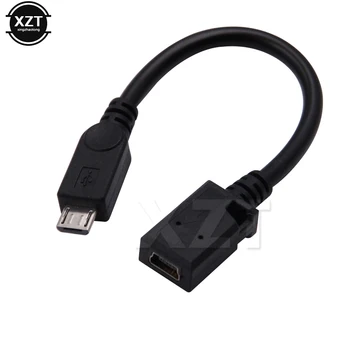 1pcs Mini USB na Micro USB Moški-Ženska nov Priključek Kabel za telefone, MP3, MP4 M/F