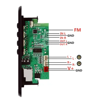 2*25 W 50 W ojačevalnik Predvajalnik MP3 Dekoder Odbor 6V-18V Bluetooth 5.0 Avto FM Radio Modul Podpira TF USB, AUX z Daljinskim upravljalnikom