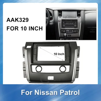 2 din 10 inch Car Audio Posnetek Avto Radio Fascijo Namestitev Okvirja Komplet za NISSAN PATROL+ avto plošča armaturna namestite