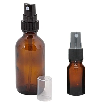 2 Kos Oranžna Stekla Spray Steklenico s Črno ATOMISER Spreji,Vžigalnike Vsebnik za Eterična Olja / Aromaterapija Uporabo , 100 ML & 30