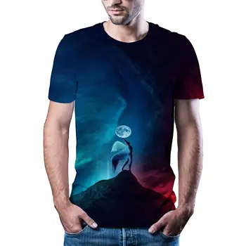 2020 Camiseta deportiva de verano par hombre, Camiseta con estampado 3D de hip hop naravno, camiseta Unisex de moda europea