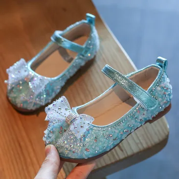 2020 jeseni svetlo diamond otrok sheos lok dekleta baby čevlji mehka podplatom Princesa študent plesne čevlje za malčke otroci priložnostne stanovanj