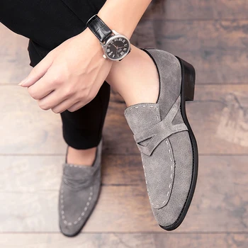 2020 Najnovejši Formalno Čevlji Konicami Prstov Obleko Modne Moške Loafers Oxford Usnja Čevlji za Moške vožnjo čevlji Zapatos de hombre 47