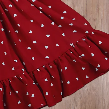 2021 novo obleko v obliki srca tiskanja ogrlicom, ki plujejo pod rokav obleka rdeča ljubezen river moda obleko lepe, vroče prodaje