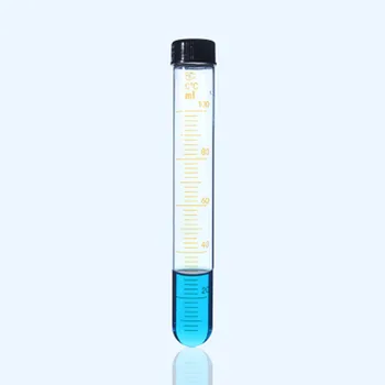 2pcs/100 ml veliko Stekleno Epruveto z navoj Kalibracijski Test Tube Laboratorijski Material