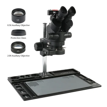 3,5 X-90X Simul Osrednja Trinocular Stereo Mikroskop 1080P 4K UHD Digitalni Microscopio Kamera+Večfunkcijsko Aluminij Zlitine Stojalo