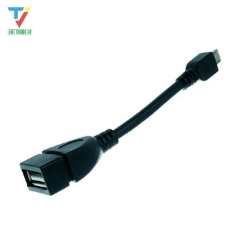 300pcs/veliko Mikro Usb Moški 5Pin Ženske, USB 2.0 A Pretvornik Kabel Kabel M/F Črno belo, debelo poceni