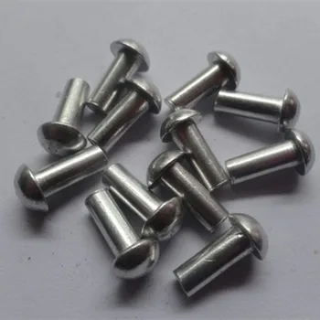 30pcs M3 aluminija tovarniška ploščica zakovice polkrožno krog glave opreme blagovne znamke kovice 4-10 mm dolžina
