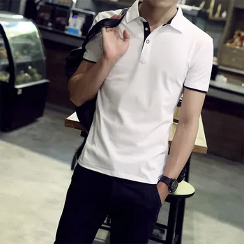 3271-Poletje Slim T-shirt krog vratu moške pol-sleeved majica kratek sleeved majica s kratkimi rokavi moški