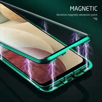 360° Magnetnih Kovin Adsorpcije Flip Primeru Za Samsung Galaxy A12 12 SM-A125F/DS 6.5
