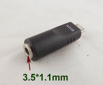 3pcs 3,5 mm x 1.1 mm Ženski Mikro USB 5 Pin Moški DC Pretvornik Adapter za Polnilnik