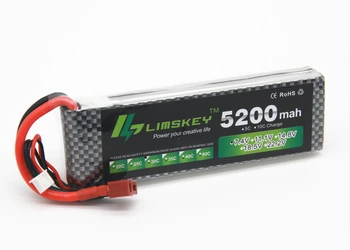3pcs Limskey Moč 7.4 V 5200mAh Lipo Baterije 30C 2S Baterije 2S LiPo 7.4 V 5200 mAh 30C 2S 1P Litij-Polimer Batterie Za RC avto