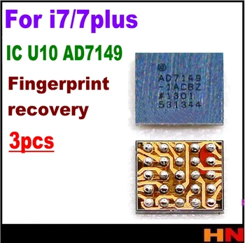3pcs Za iphone 7 7P 7plus doma buttom Prstnih obnovo IC U10 AD7149 Prstnih obnovo IC