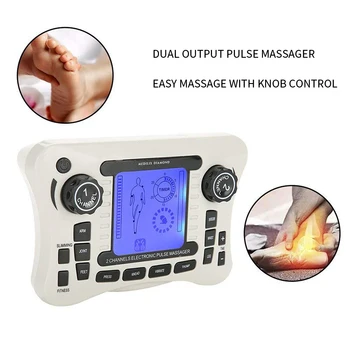 4Mode Ems Električni Massager Zaslon Dual Channel Izhod DESET Nazaj Telesa Vratu Masaža Olajšave Dual Channel Terapija Stroj