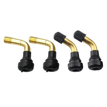 4Pcs Tyre Valves Stem Right Angle Snap-in Rubber 90 Degree Brass for Electric Scooter and Xiaomi M365 Electric Scooter