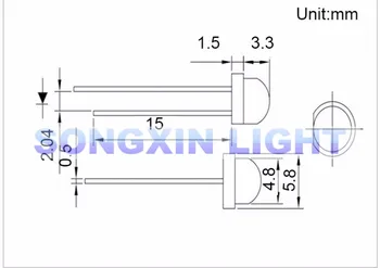 500pcs 5mm Ir IR LED slamnik Svetleče Diode Žarnice 940nm, 5 mm (Pregledne Voda Jasno Objektiv Skozi Luknjo 940 nm