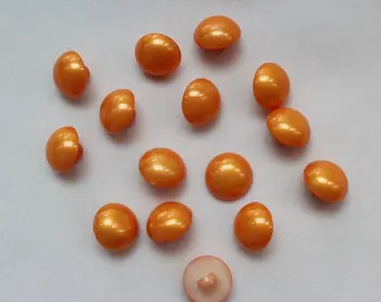 500pcs retro plastično kupolo gumb - biserno 18 mm-kolenom velika oranžna