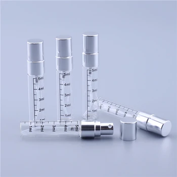 50pcs Prenosni 5ml Steklo Prazne Kozmetika Packaing Toner Spray Parfum Steklenico s kalibracijo