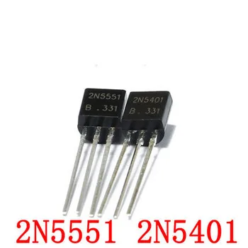 50pcs/veliko Tranzistor DIP 2N5551 2N5401 5551 5401 to-92 (25PCS* 2N5401+25PCS* 2N5551 )
