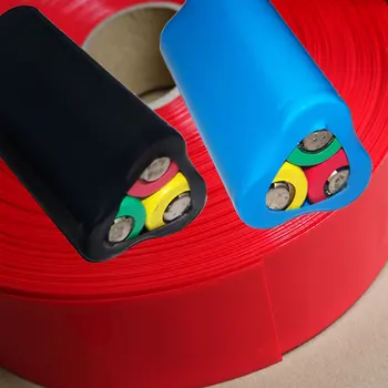 60 mm Širina 18650 Baterija Litij-Film Zaviti PVC Heat Shrink Tube Plašč Pokrova Izoliran Kabel Rokav Paket Zaščite Multicolor