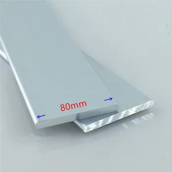 6063-T5 Aluminijasto ploščo 6mmx80mm dolžine 250mm aluminij zlitine oksidacije debeline 6 mm, širina 80mm