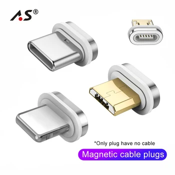 A. S Magnetni Kabla Tip Vtiča C Micro USB C Hitro Polnjenje Prenos Podatkov Kabel Svečke Telefon Microusb Magnet Polnilnik, Kabel Adapter