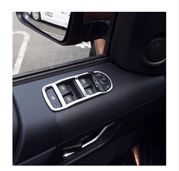 ABS Chrome Windows Moč okno preklopite Pokrov Avtomobila Pribor Za Land rover freelander 2