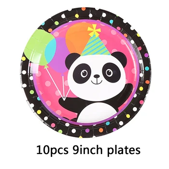 Amawill Risanka Rojstni dan za Enkratno uporabo namizni Pribor Set za Rojstni dan Panda Stranka Dekoracijo Otroci Nastavite Napkin Stranka Dobave Baby Tuš 7D