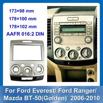Avto Radio Fascijo Namestitev Okvirja Komplet Za Ford Everest Ranger, Mazda BT-50 2006-2010 Zlati Avto uspela Ploščo, ČRNO SREBRNA