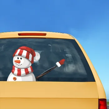Avto Zadaj Metlice Božič Santa Claus Mahanje z Roko Metlice Nalepke Avto Nalepke Styling Dekor Nalepke Metlice Avto Nalepke za notranje Stene