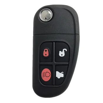 Avtomobilska dodatna Oprema Popust brez ključa za Daljinsko Vnos Zamenjava Nerezane Flip Ključni Fob Za Jaguar XJ8 S-Tip X-Type NHVWB1U241