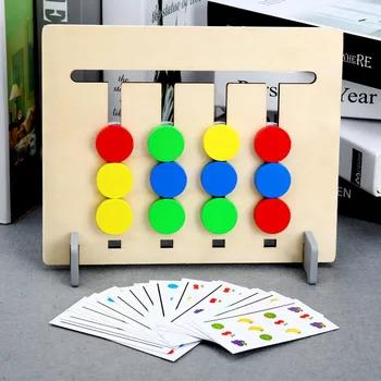 Barve in Sadje Dvojno Stranicami Ujemanje Igro Logičnega Sklepanja Usposabljanje Otroci Lesene Montessori Zgodnjega Učenja Izobraževalne Igrače