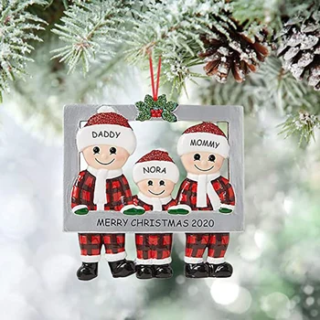 Božič Obesek 2020 Stranka Božič Osebno Družine DIY Ime Dekoracijo Niz Božično Drevo Decor Visi Drevo Okraski Preživeli