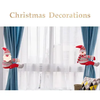 Božično Dekoracijo Doma Zavese Dekoracijo Sponke Risanka Lutka Sponke Okno Display Okraski Za Božično Darilo Plišastih Lutka