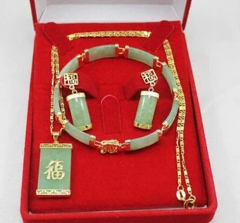 Brezplačna dostava 27 Nova - moda lepa zelena nakit set