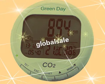 BREZPLAČNA DOSTAVA za Namizni Cabon Dioxied (CO2) Moniter AZ-7788 Green Day , 0-9999 ppm z temperatura/vlaga