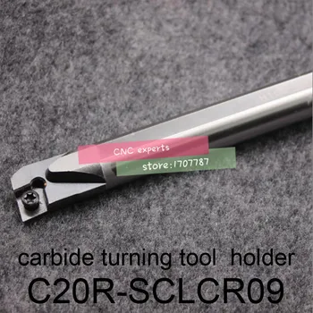 C20R-SCLCR09, karbida obračanja orodje imetnik premer 20 mm, dolžina 200mm uporabo volfram vstavite