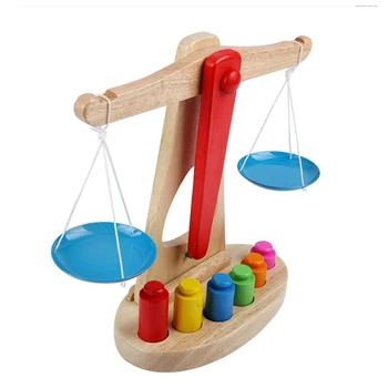 Candice guo lesene igrače lesa Montessori poučevanja bilance teža učenje zabavno Libra nihalo Pingle math igre baby darilo za rojstni dan