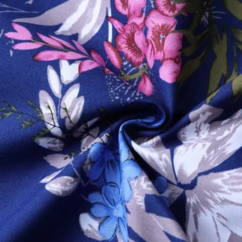 Cvetlični listi 3d tiskanje moda priložnostne slim majica kratek rokav Poletje Novo kakovost bombaža, plus velikost luksuzni moški majica Modra M-7XL