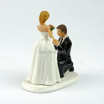 Debelo 20pcs/VELIKO Smolo Ženina kleči za predlog, da se Nevesta Figur za Poroko Uslug Dobave Smolo Torto Pokrivalo