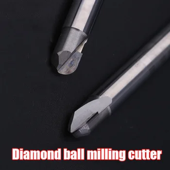 Diamond žogo rezkanje rezalnik PCD zunaj R arc žogo rezalnik grafit aluminij baker ogljikovih vlaken posebno rezilo non - standard