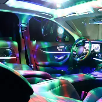 Disco Krogla Stranka Luči Prenosni Obračanje Luči, Zvok, Vklopi LED Stroboskopske Luči 7 Barve Z Daljinskim USB Priključite V Za Avto leta 2020