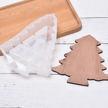 DIY Božično Drevo Pan Torto Plesni Silikonske Smole Litje Plesni Dekor Škatla za Shranjevanje